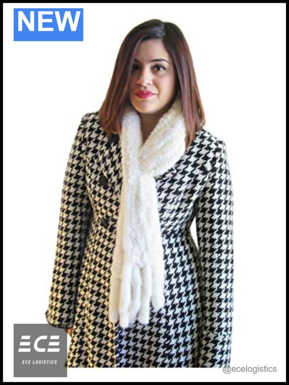 Mink Fur Scarf Knitted Lightweight Soft Fringe